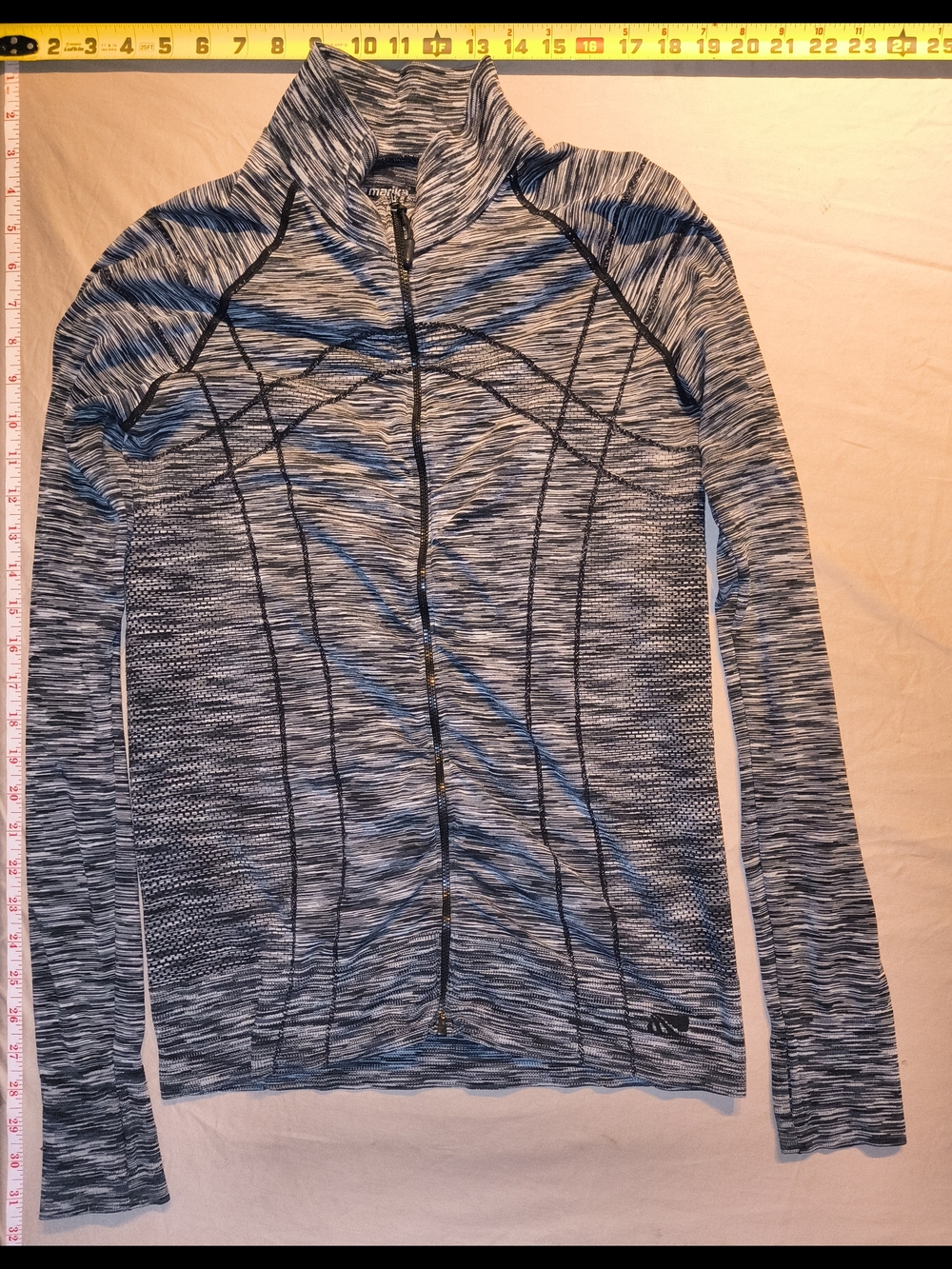 Women's Gray Space-Dye Full-Zip Active Jacket